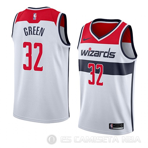 Camiseta Jeff Green #32 Washington Wizards Association 2018 Blanco - Haga un click en la imagen para cerrar